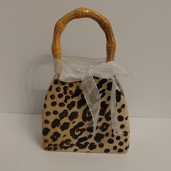 No Brand Other - Italian Lg Ceramic handbag with leopard print